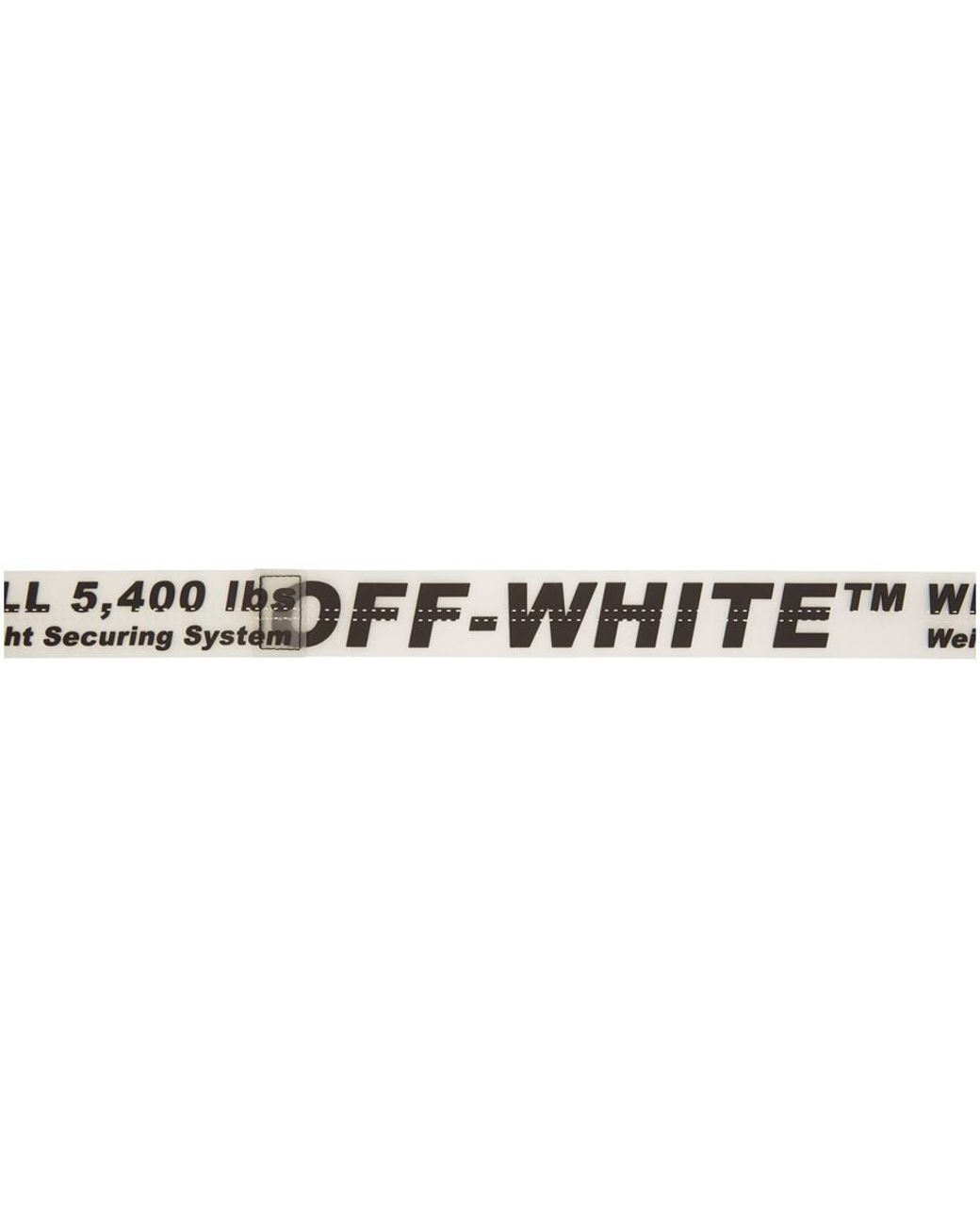Off-White c/o Virgil Abloh Black And Transparent Rubber Industrial Belt |  Lyst
