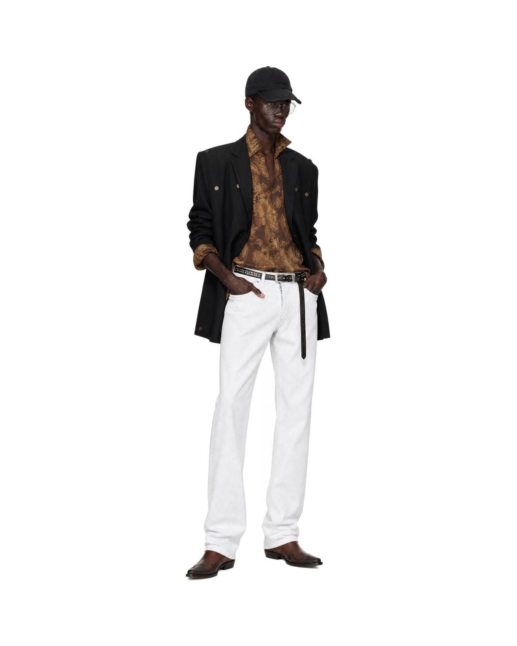 Y. Project Black Snap Panel Blazer for men