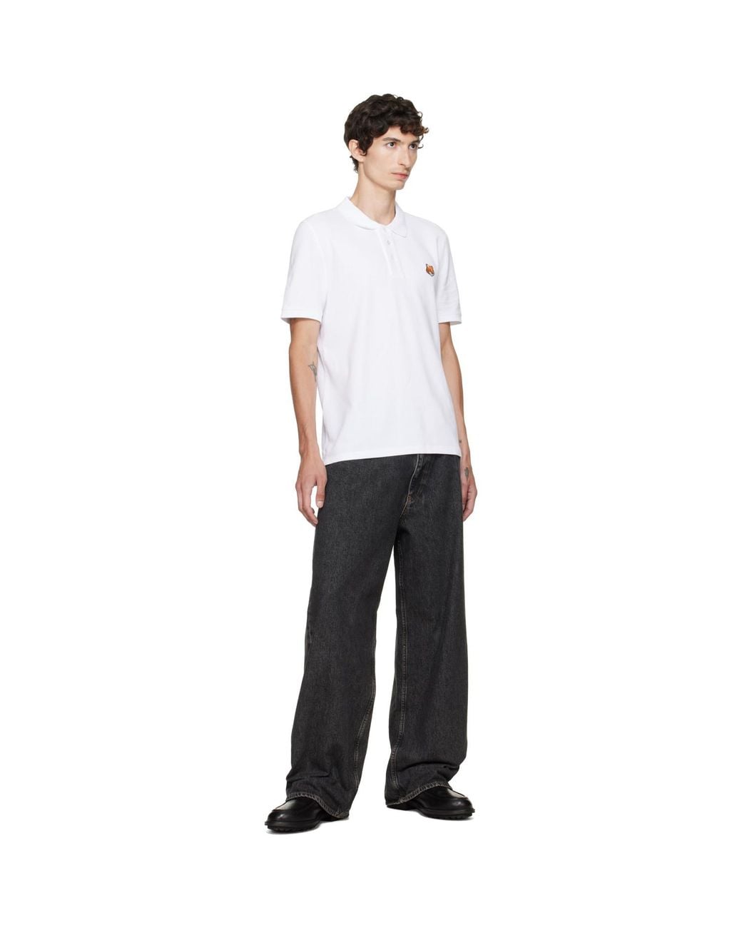 Maison Kitsuné White Fox Head Regular Polo for men