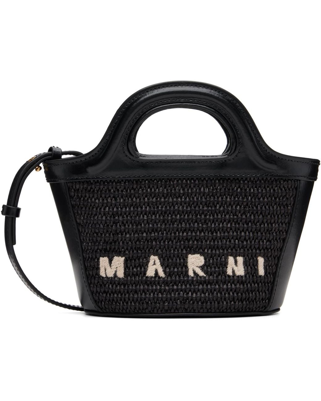 Marni Black Tropicalia Micro Tote