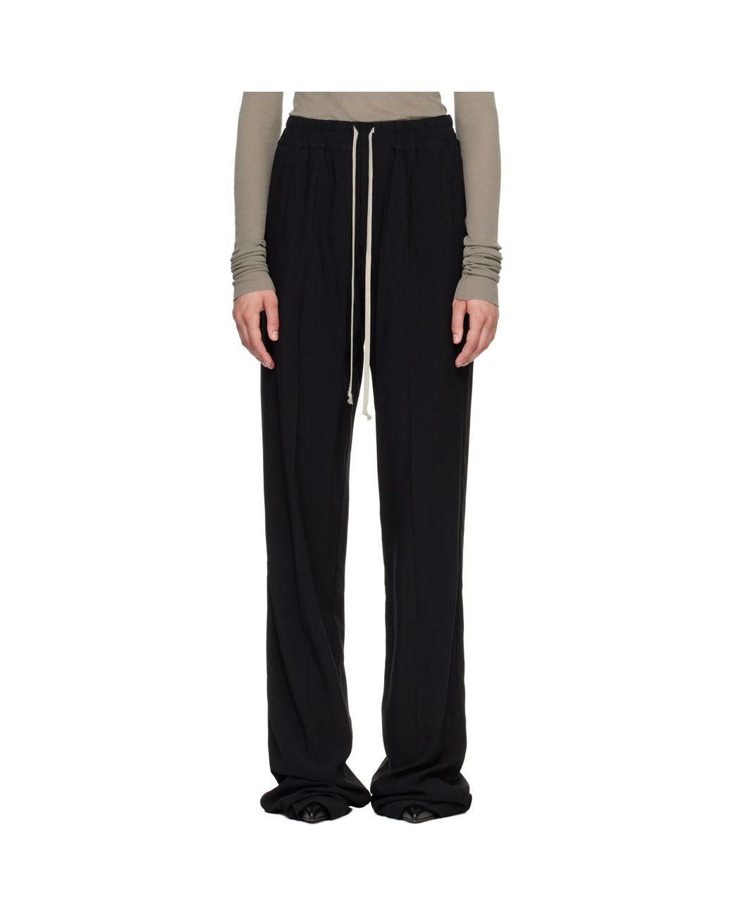 Rick Owens Black Tower Dietrich Drawstring Lounge Pants