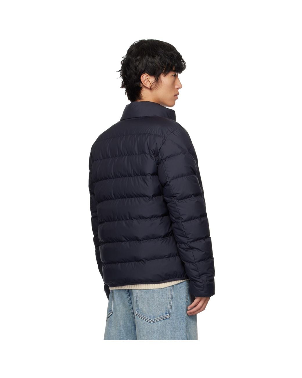 Moncler Blue Baudinet Down Jacket for men