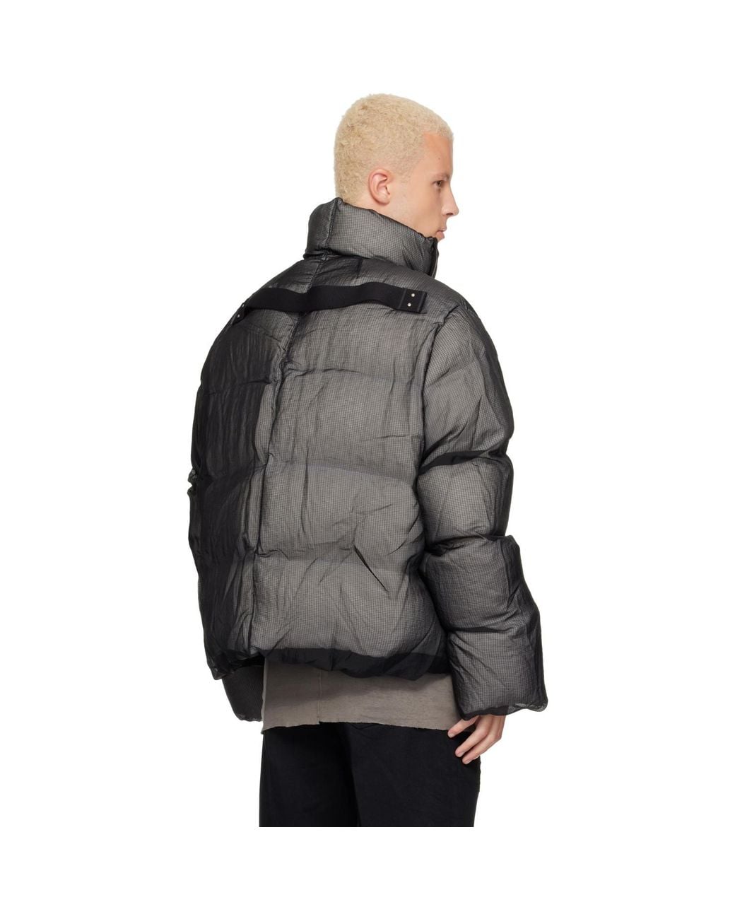 Rick Owens Gray Tower Turtle Down Jacket for men