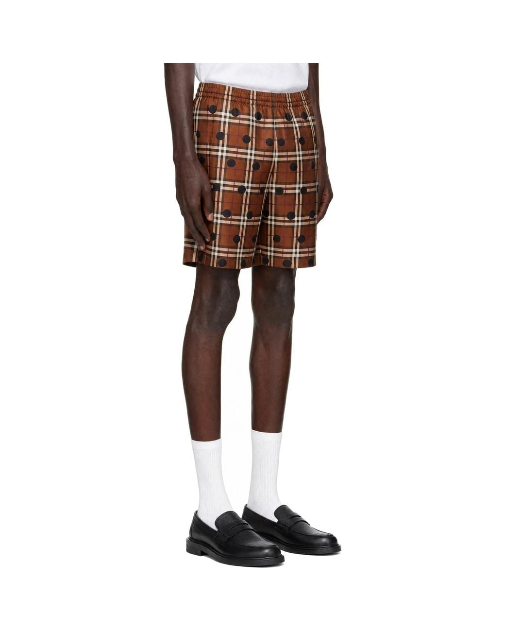 Burberry Brown Check Shorts for men
