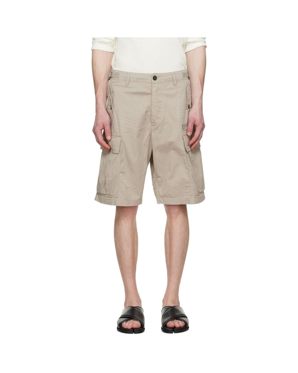 DSquared² Natural Light Cotton Utility Kawaii Shorts for men