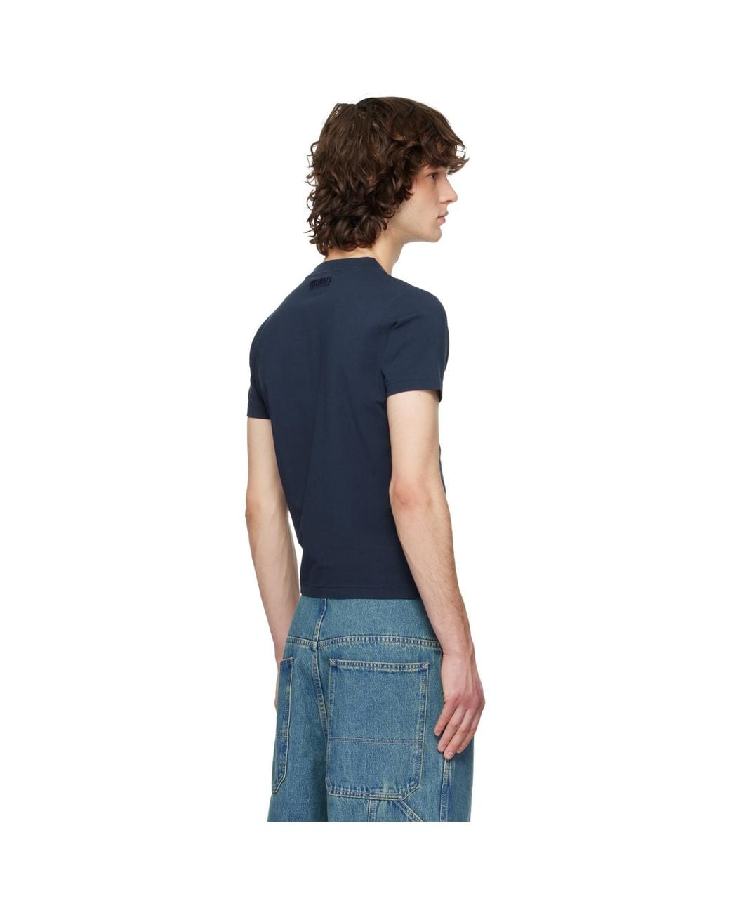 Vetements Blue 'Pornstar' Fitted T-Shirt for men