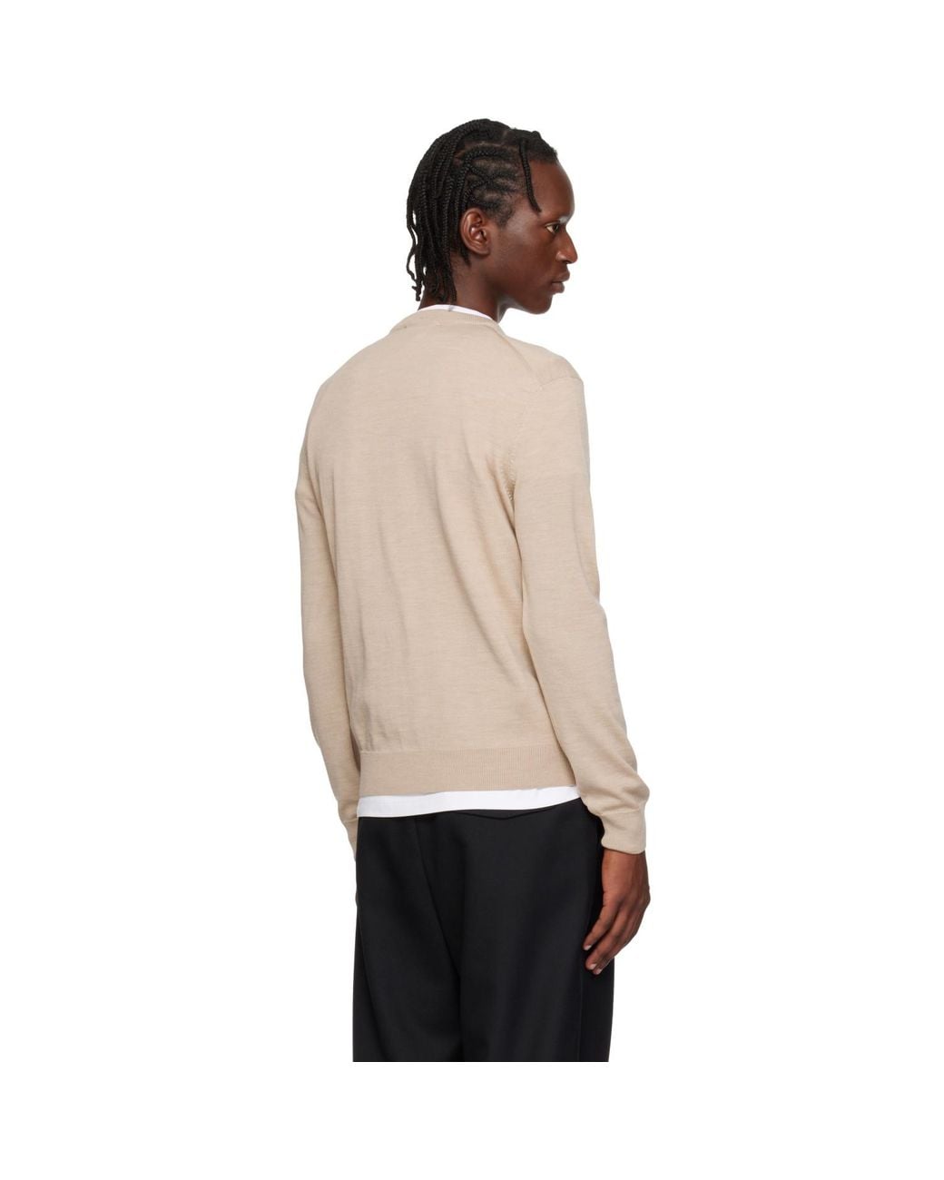 Maison Kitsuné Black Fox Head Merino Regular Sweater for men