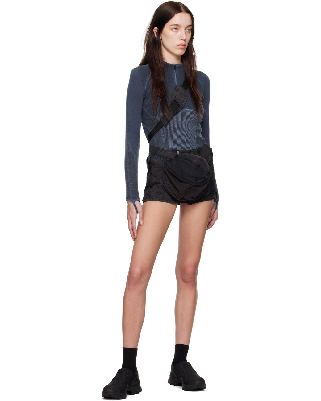 【関税込み】HYEIN SEO ブラック パッチワーク スリングバッグ hyein-seo-Stone-Patchwork-