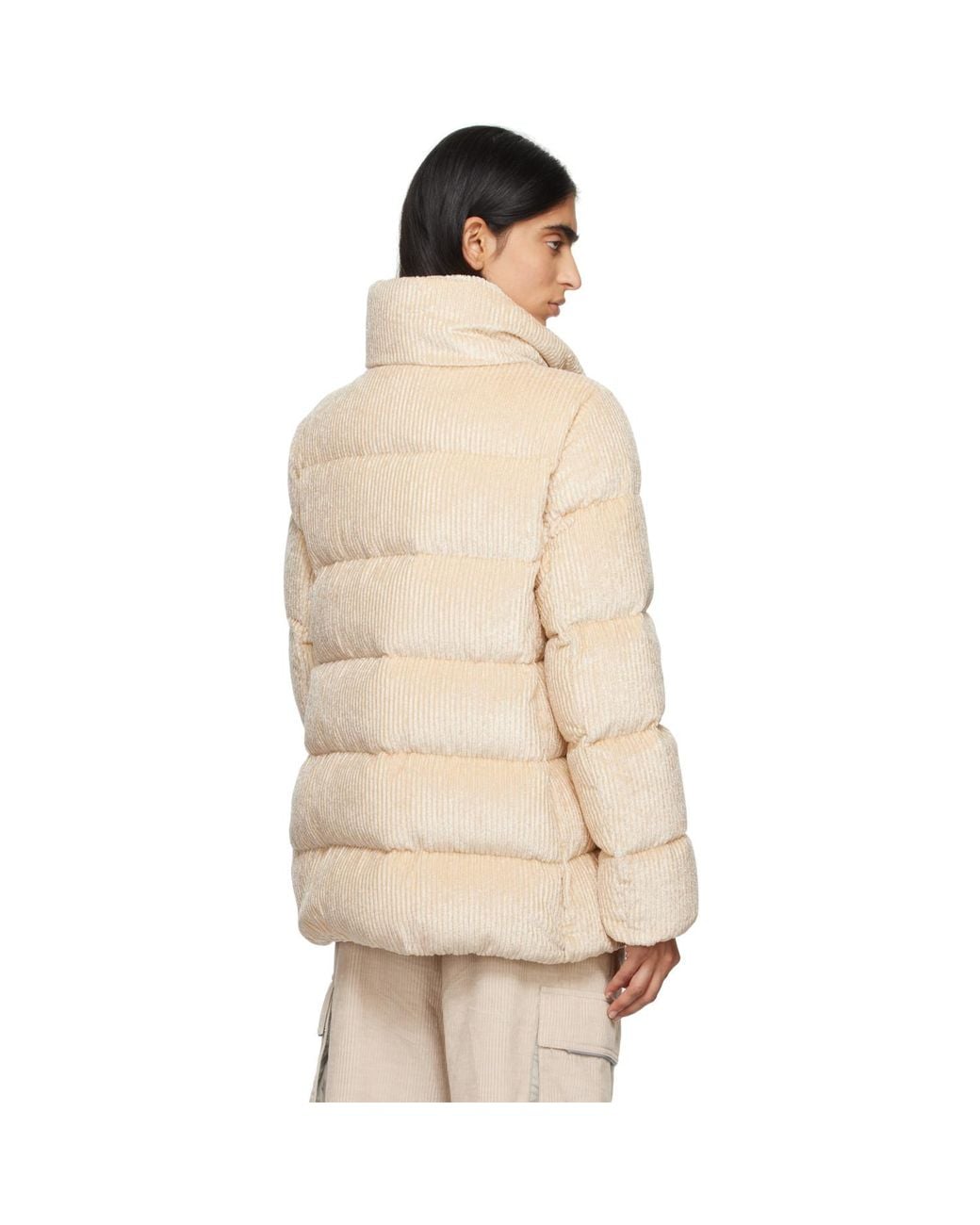 Moncler Natural Cochevisse Corduroy Short Down Jacket