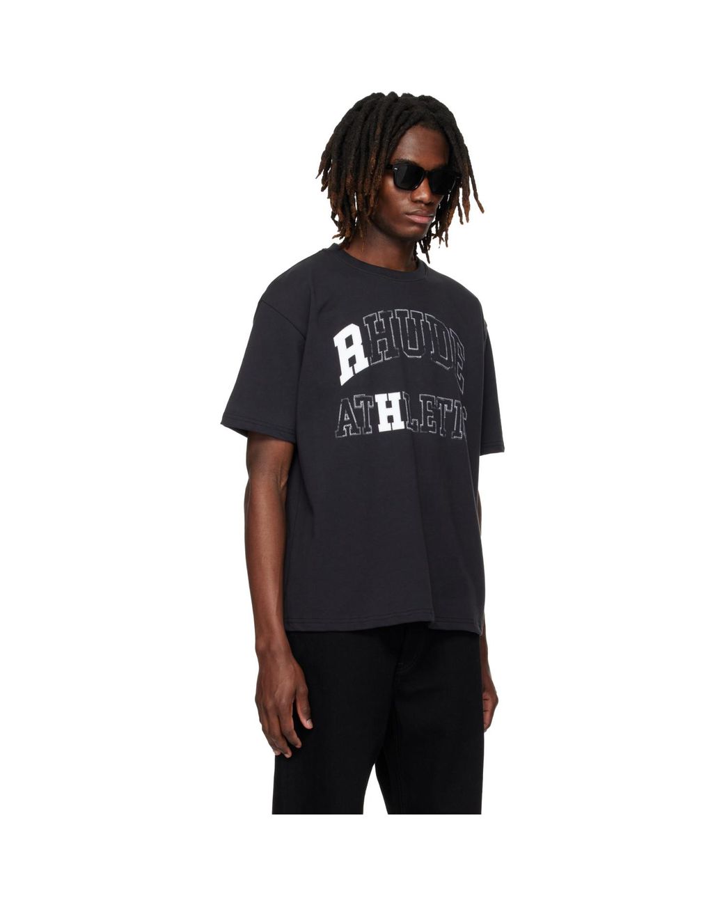 Rhude Black Athletic' T-Shirt for men