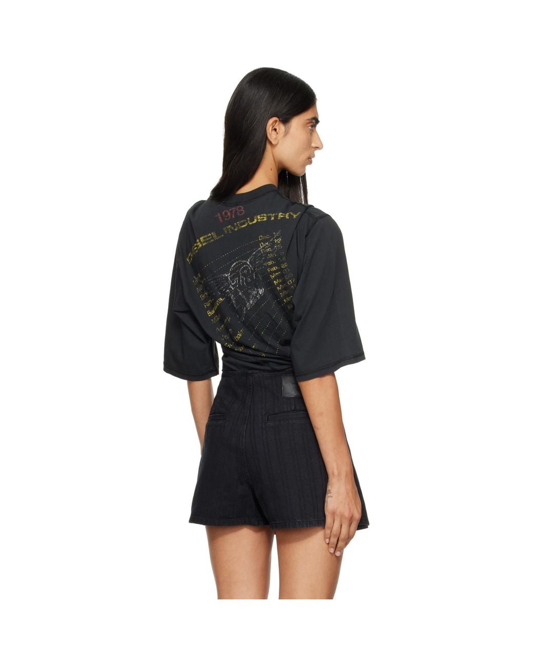 DIESEL Black Concert Graphics Bodysuit