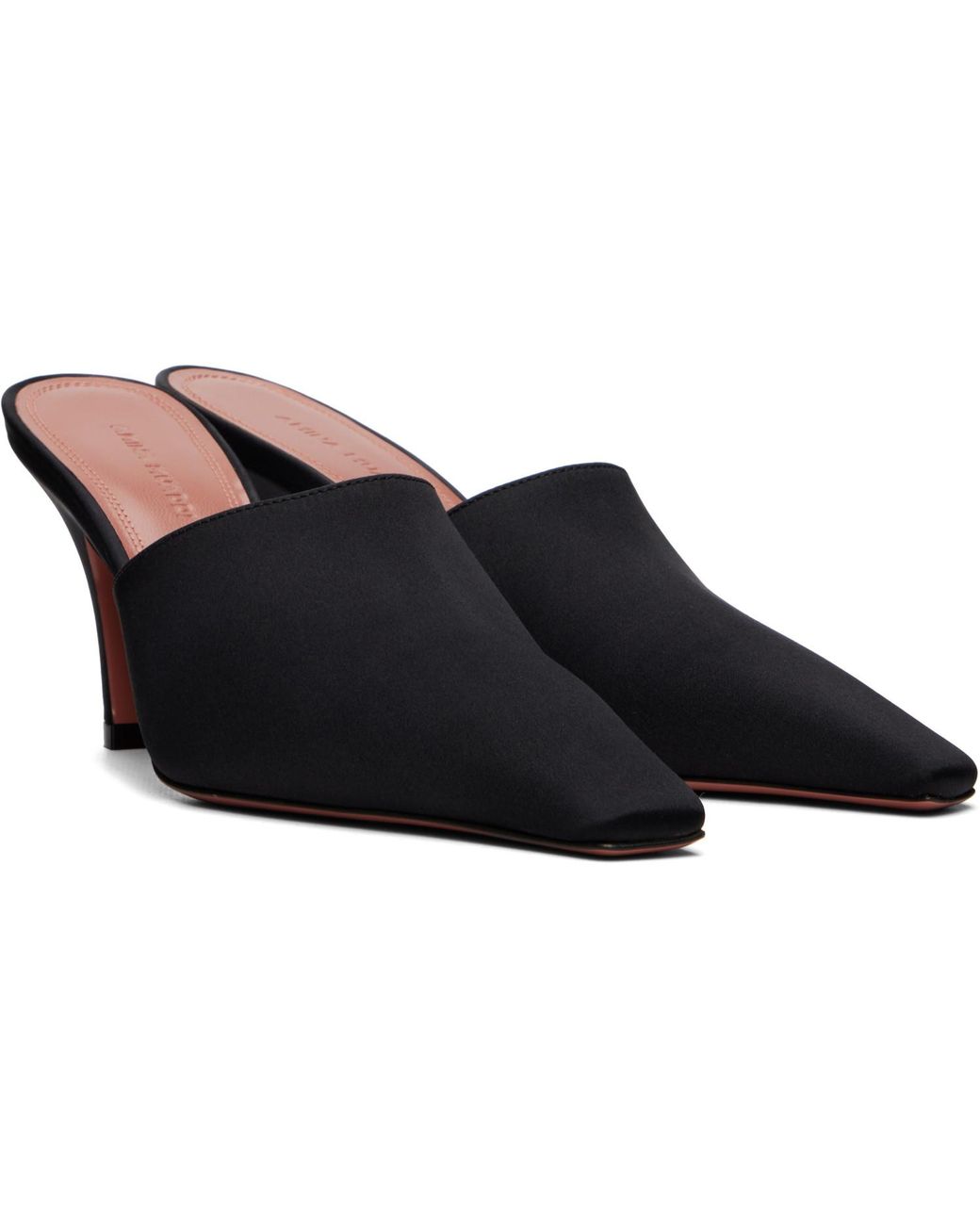 AMINA MUADDI Black Jamie Mule Heels