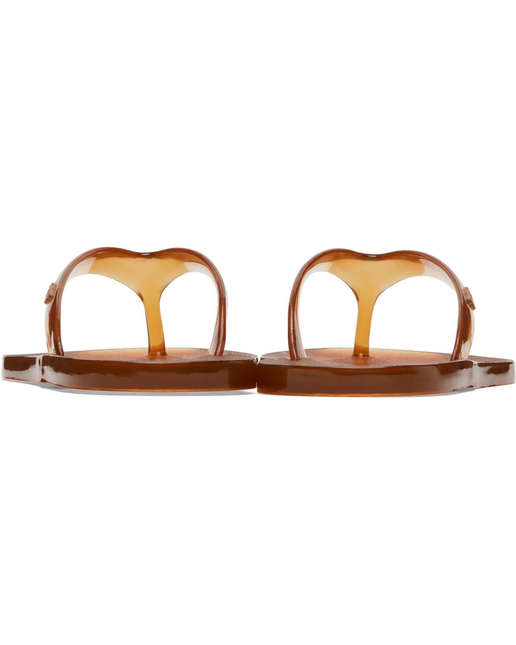 Ancient Greek Sandals Brown Tan Jelly Flip-Flops