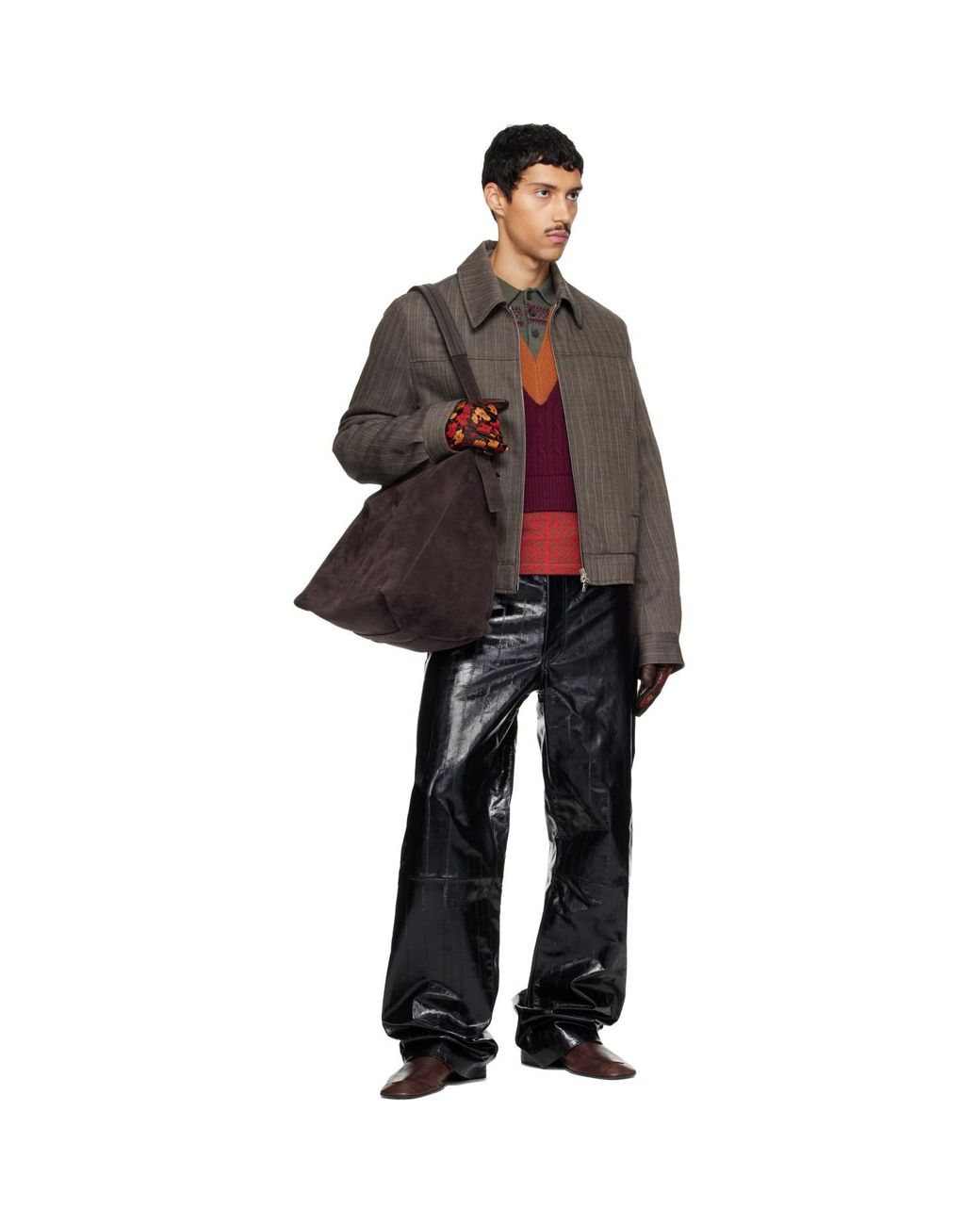 Dries Van Noten Brown Wool Jacket for men