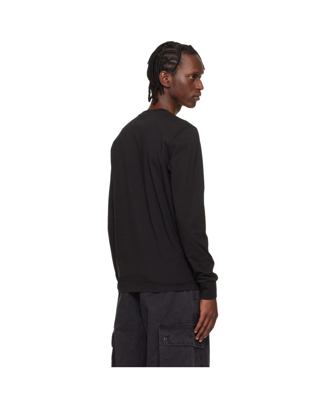 Moncler Black Logo Cotton T-Shirt for men