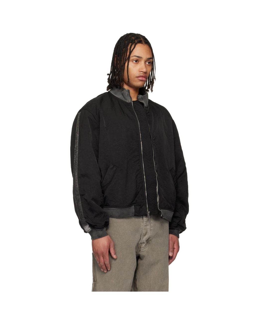 ALEXANDER DIGENOVA Black Rl-Bomber Jacket for men