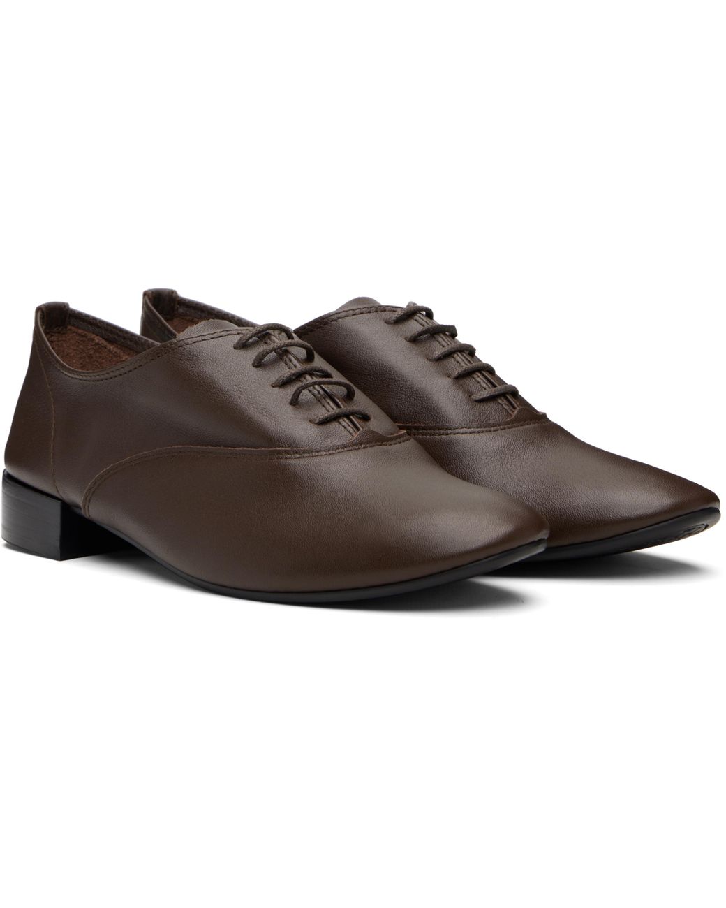 Repetto Black Zizi Rubber-Sole Oxfords