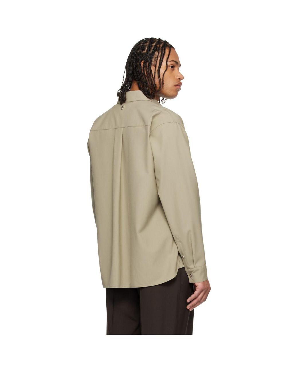 LE17SEPTEMBRE Natural Classic Wool-Blend Shirt for men