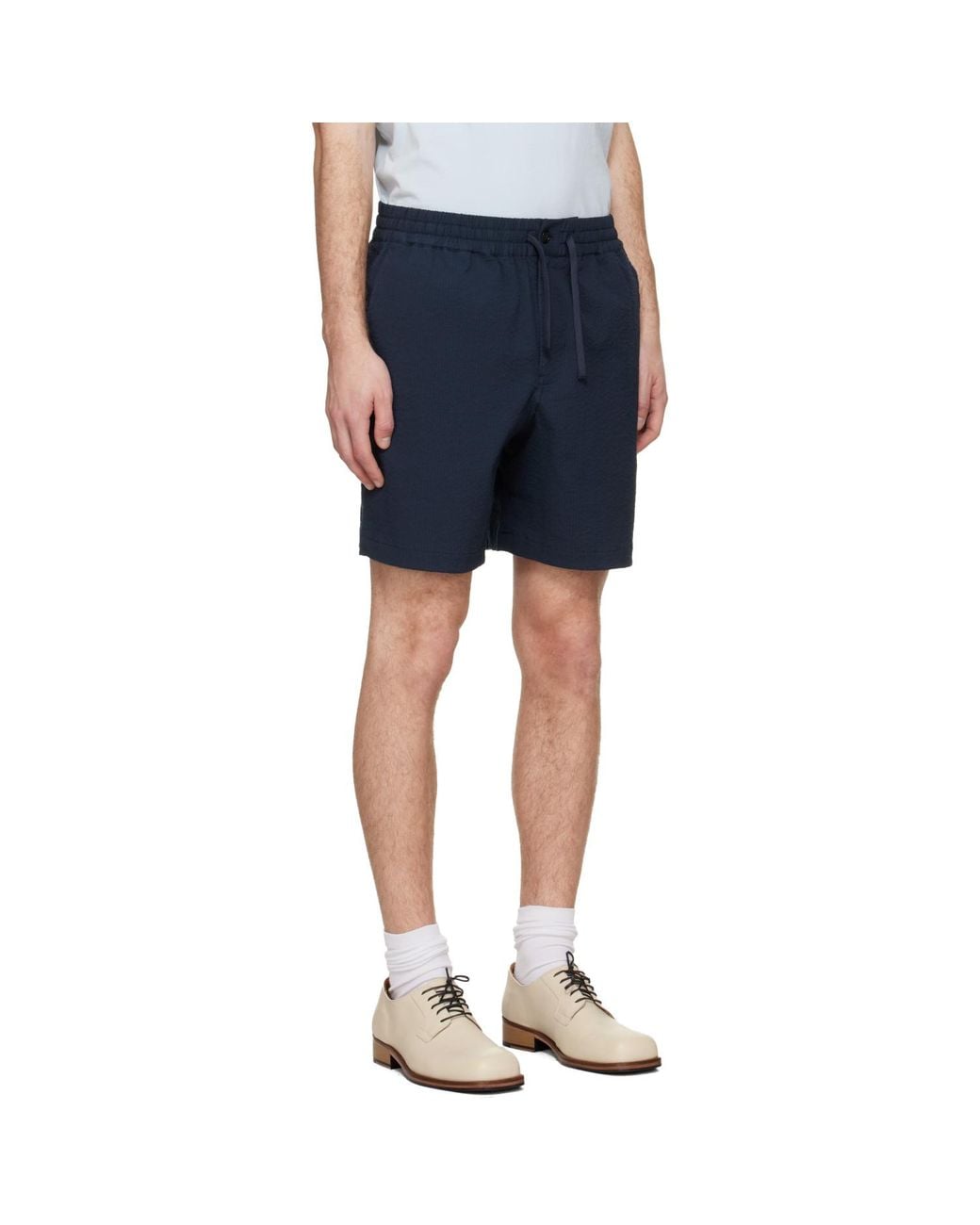 Maison Kitsuné Blue Elasticated Shorts for men