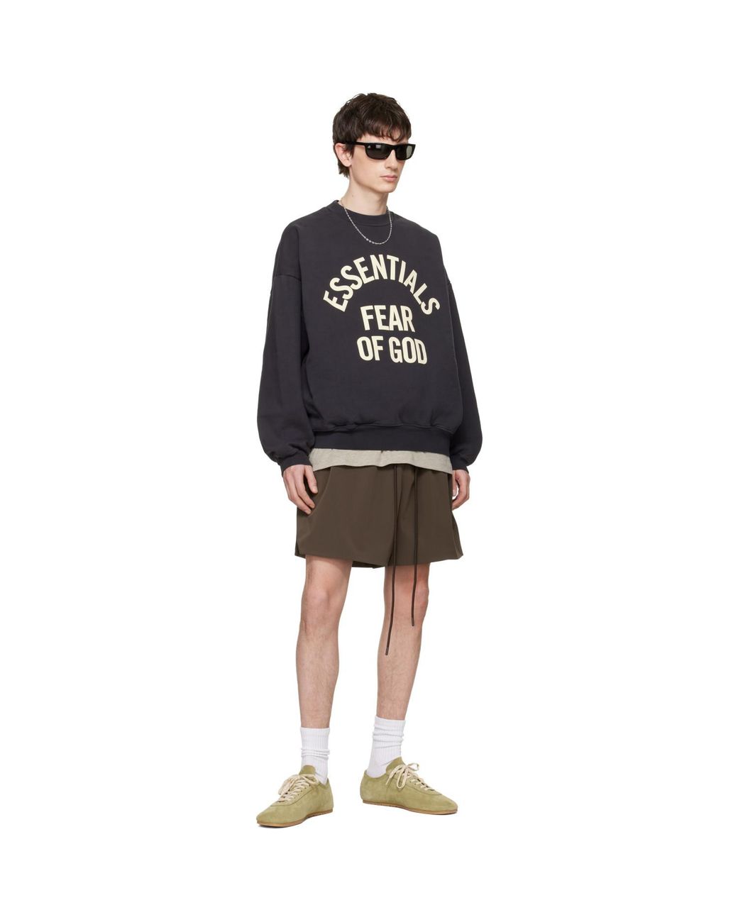 Fear Of God Black Campus 90S Crewneck Sweatshirt for men