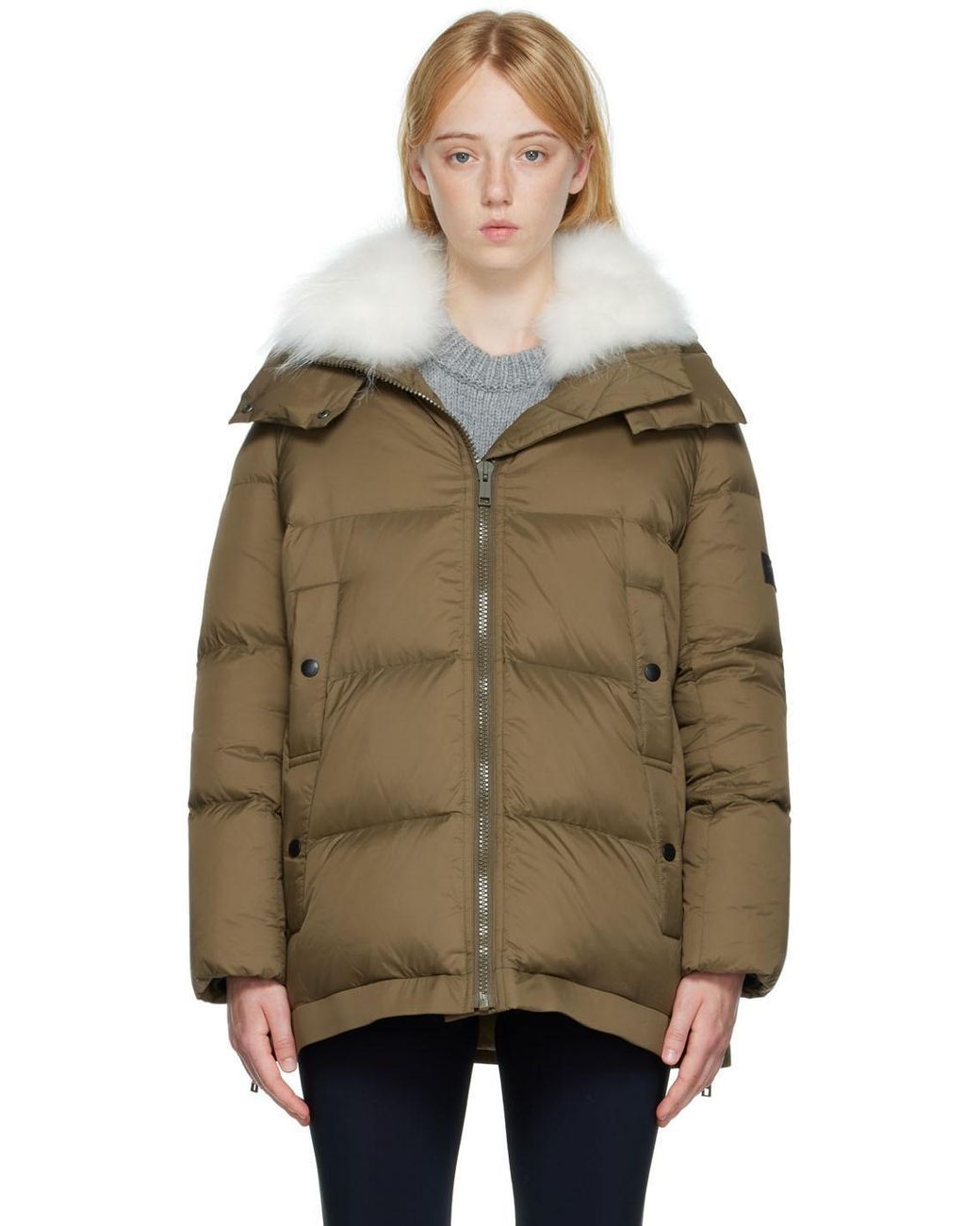 Army by Yves Salomon Synthetic Doudoune Down Jacket | Lyst