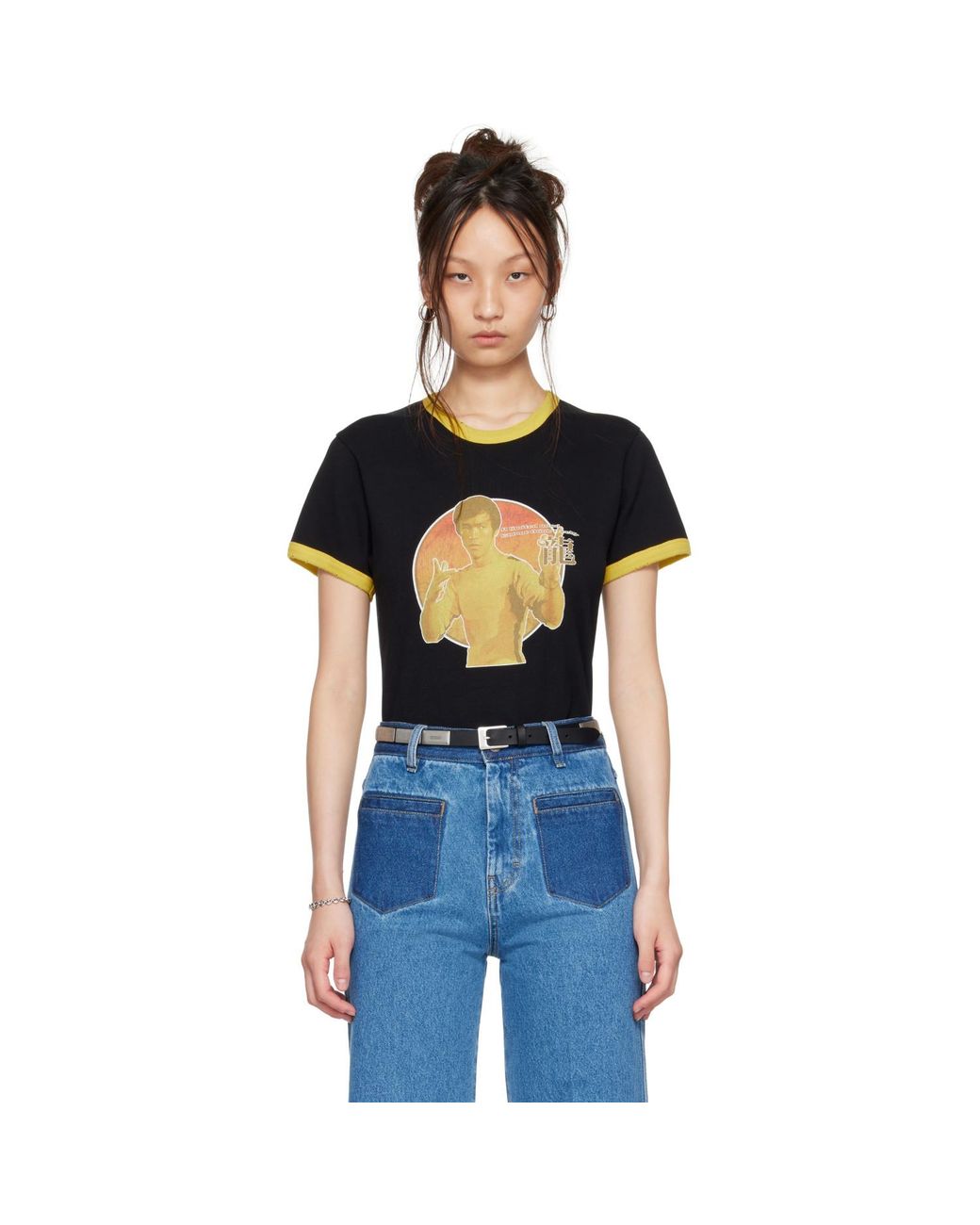 Lu'u Dan Black Bruce Lee X Lựu Đạn Ringer T-Shirt