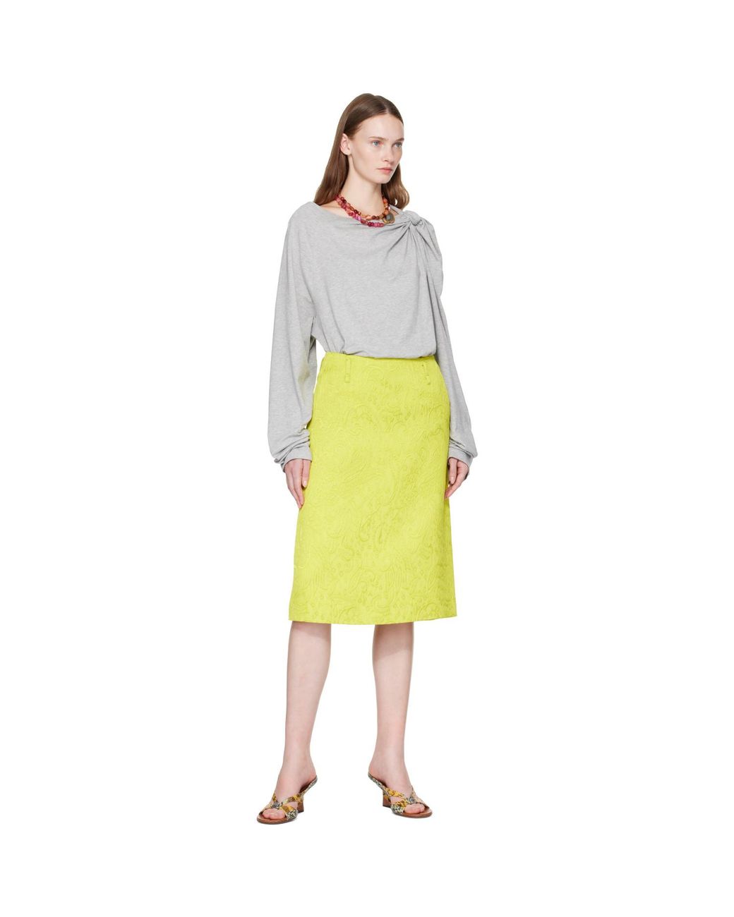 Dries Van Noten Gray Cotton Jersey T-Shirt