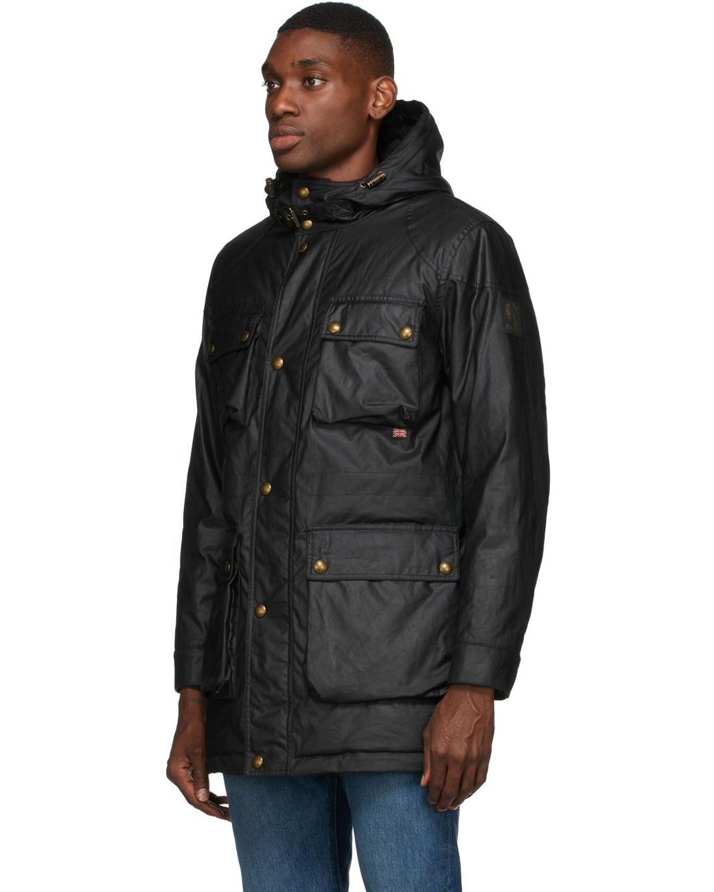 Belstaff Cotton Waxed Pathmaster Parka Coat in Black for Men | Lyst  Australia