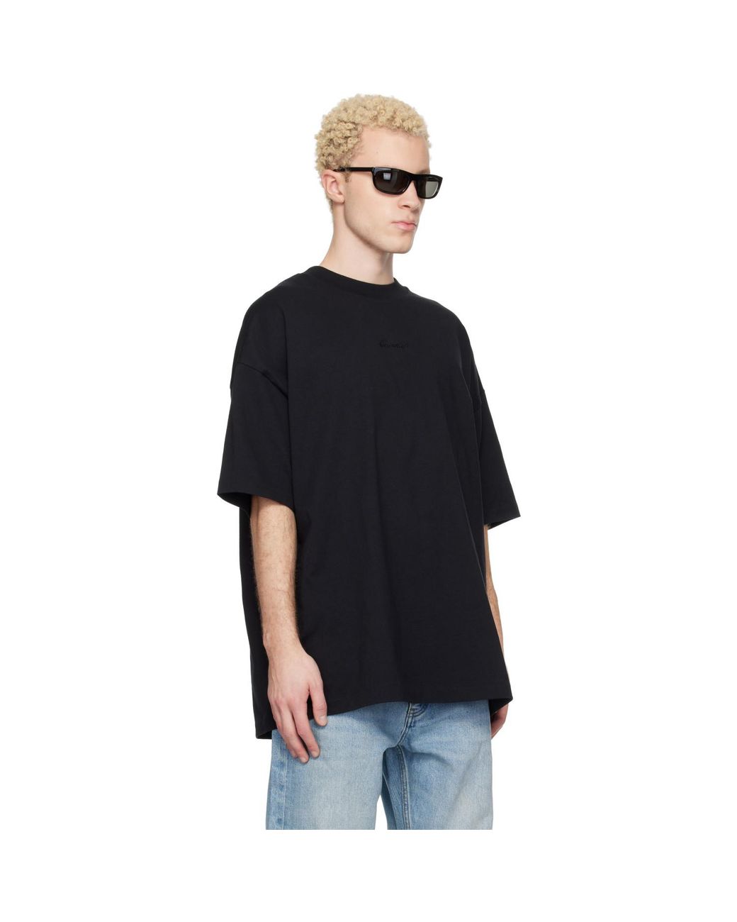Fear Of God Black Signature 90S Short Sleeve T-Shirt for men