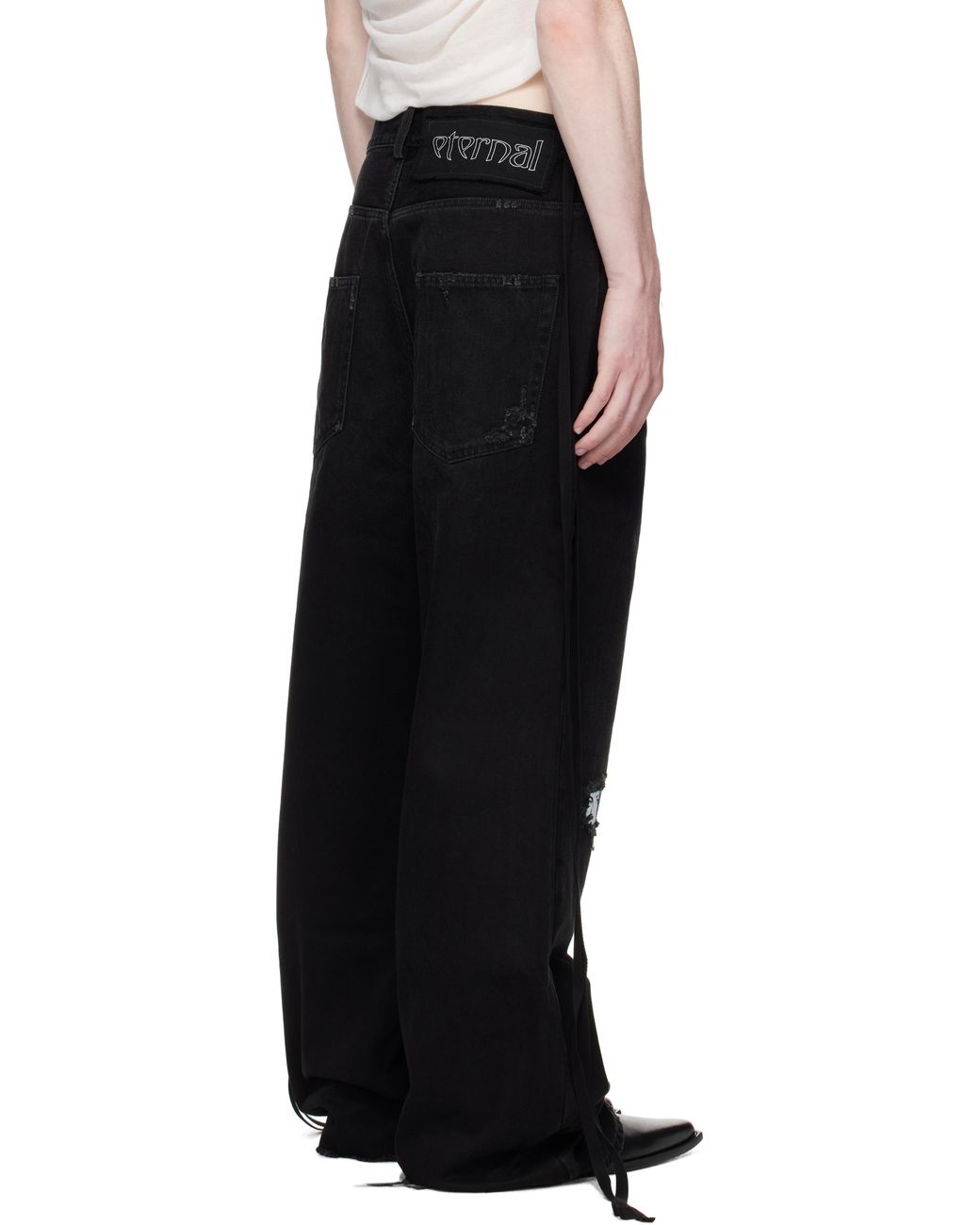 Ann Demeulemeester Olan 5 Pocket High-Comfort Jeans in Black for