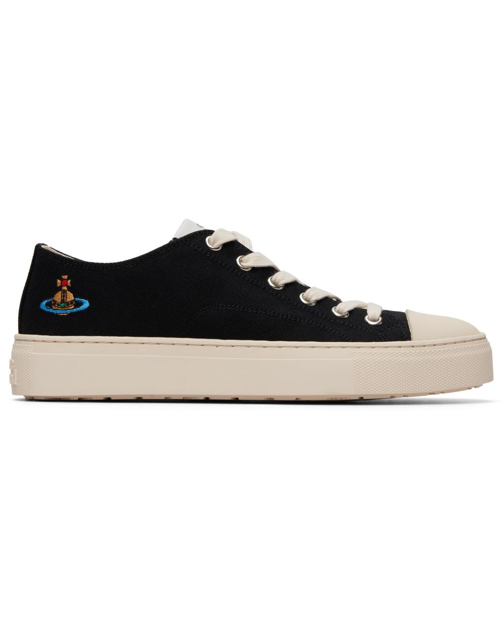 Vivienne Westwood Black Low Top Plimsoll Sneakers for men