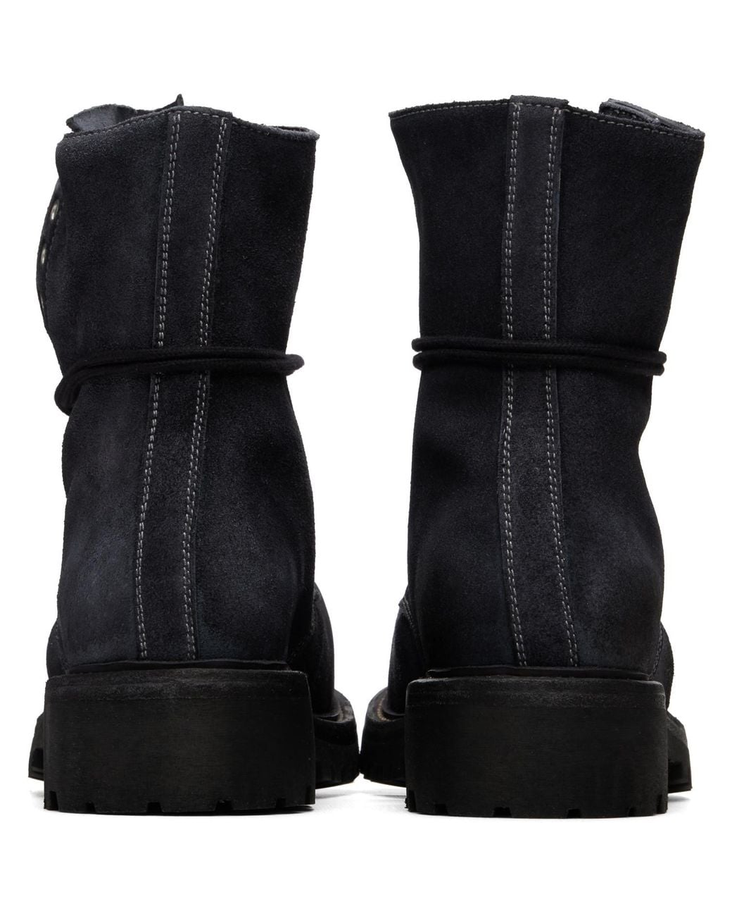 A Diciannoveventitre Black Fiore Prisma Combat Boots for men