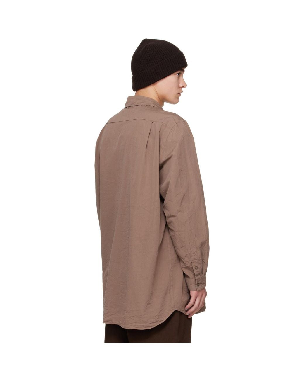 Casey Casey Brown Paper Cot Ikla Shirt for men
