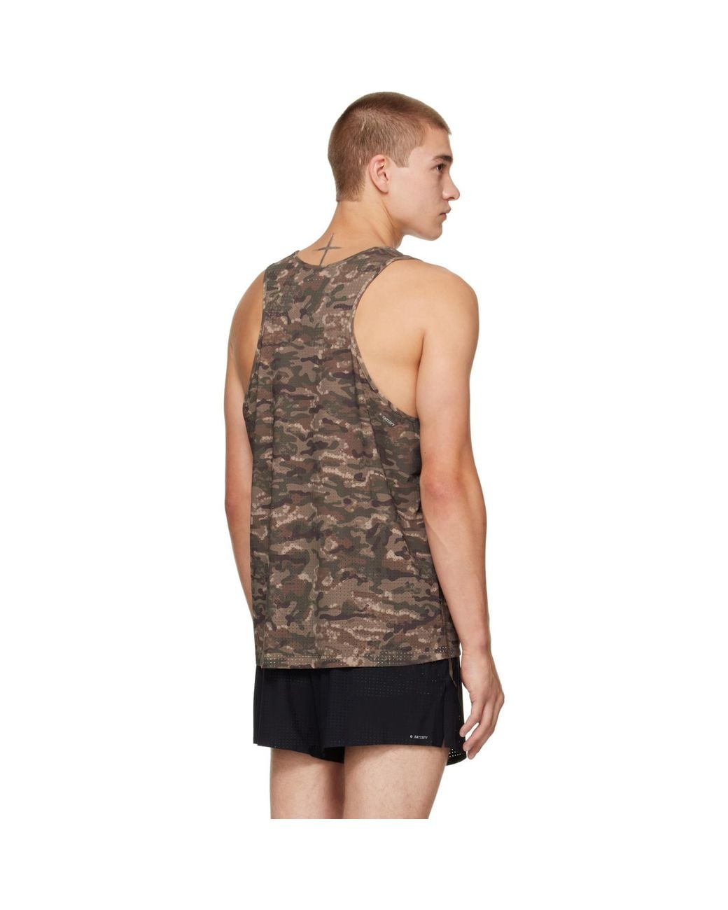 Satisfy Multicolor Khaki Space-O Running Top for men