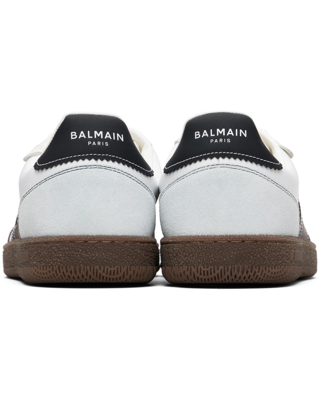 Balmain Black Swan Suede & Nylon Sneakers for men