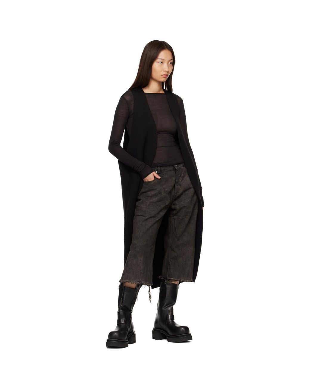 Rick Owens Black Tower Pull On Bogun Boots