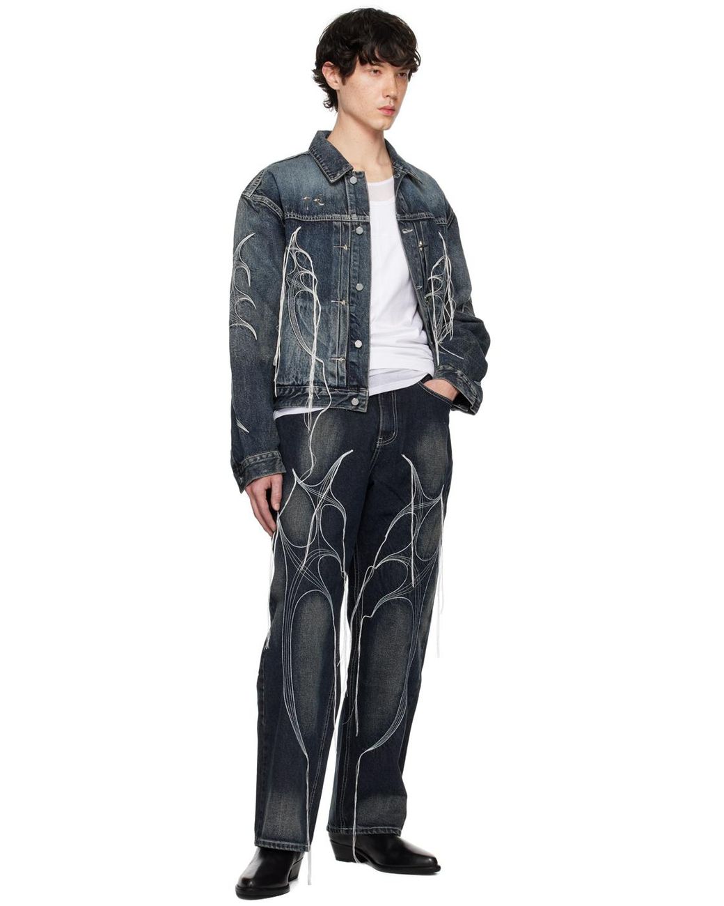THUG CLUB Tree Denim Jacket in Blue for Men | Lyst Canada