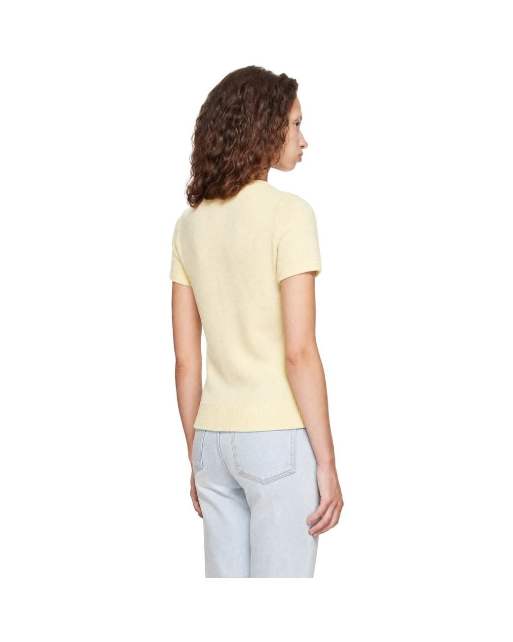 DUNST White Half Sleeve Knit Top