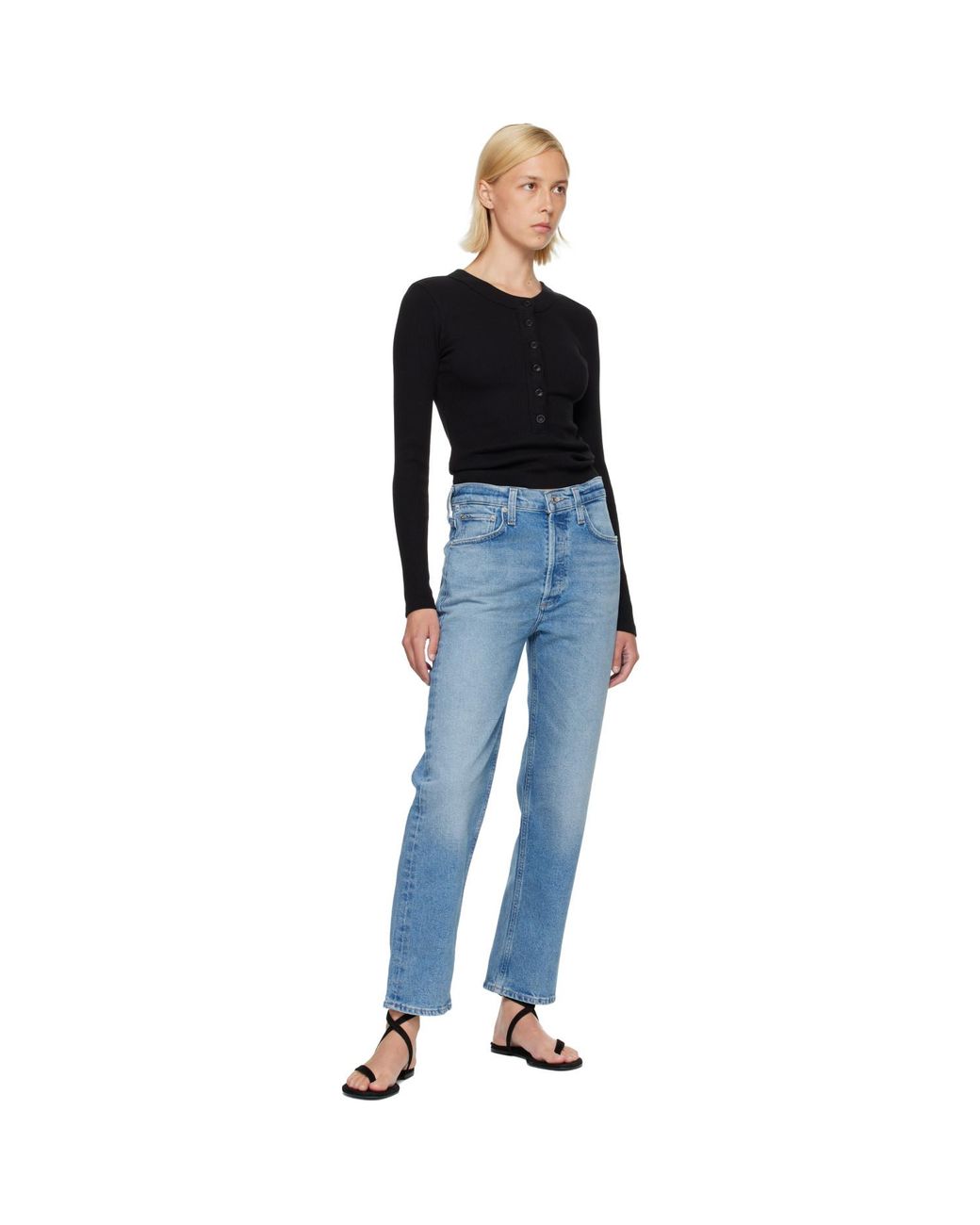 Citizens of Humanity Blue Delfina Straight Jeans