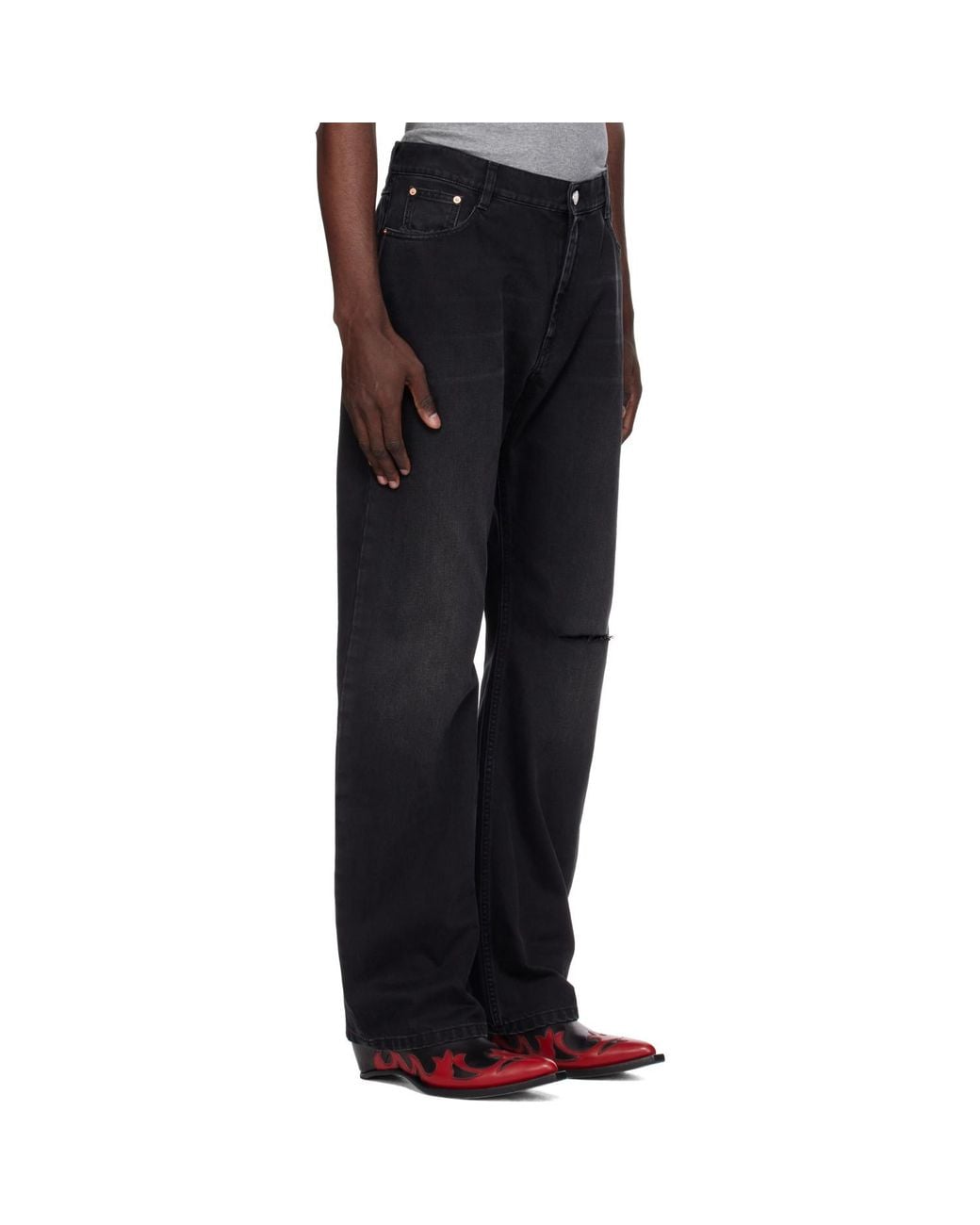 Vetements Black O-Leg Jeans for men
