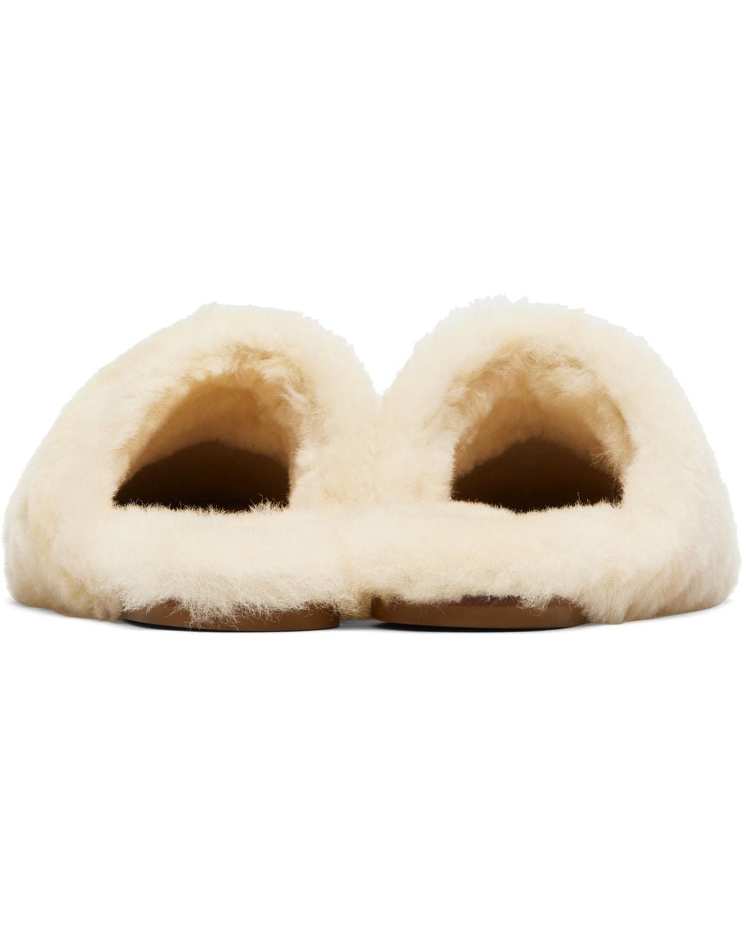 Aeyde Natural Off- Rega Shearling Slippers
