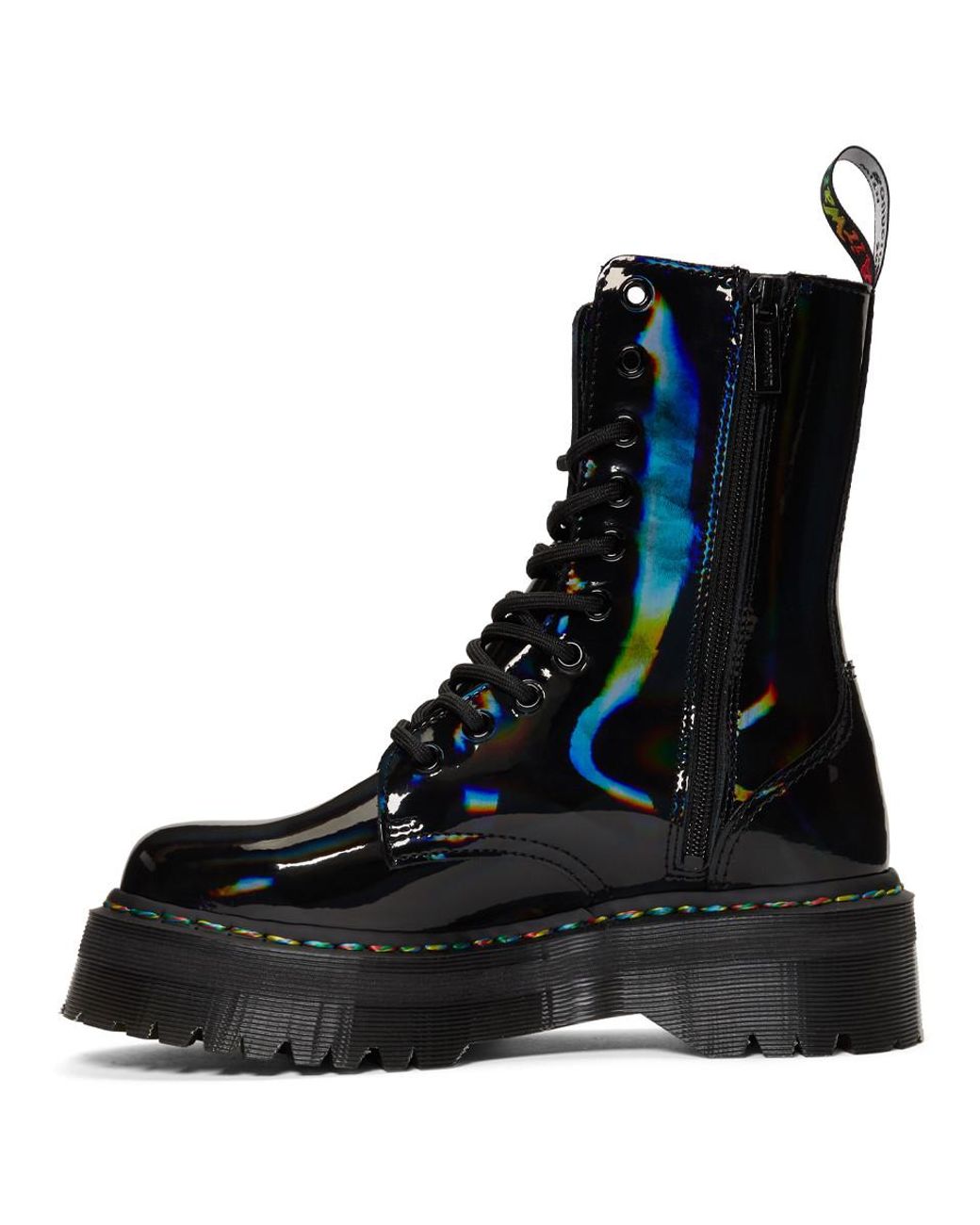 Dr. Martens Black Rainbow Oil Slick Jadon Hi Boots for Men | Lyst