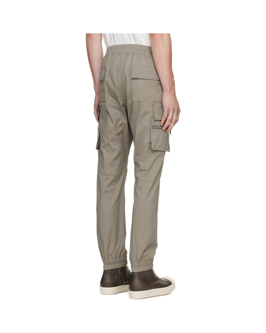 Rick Owens Gray Tower Mastodon Cargo Pants for men