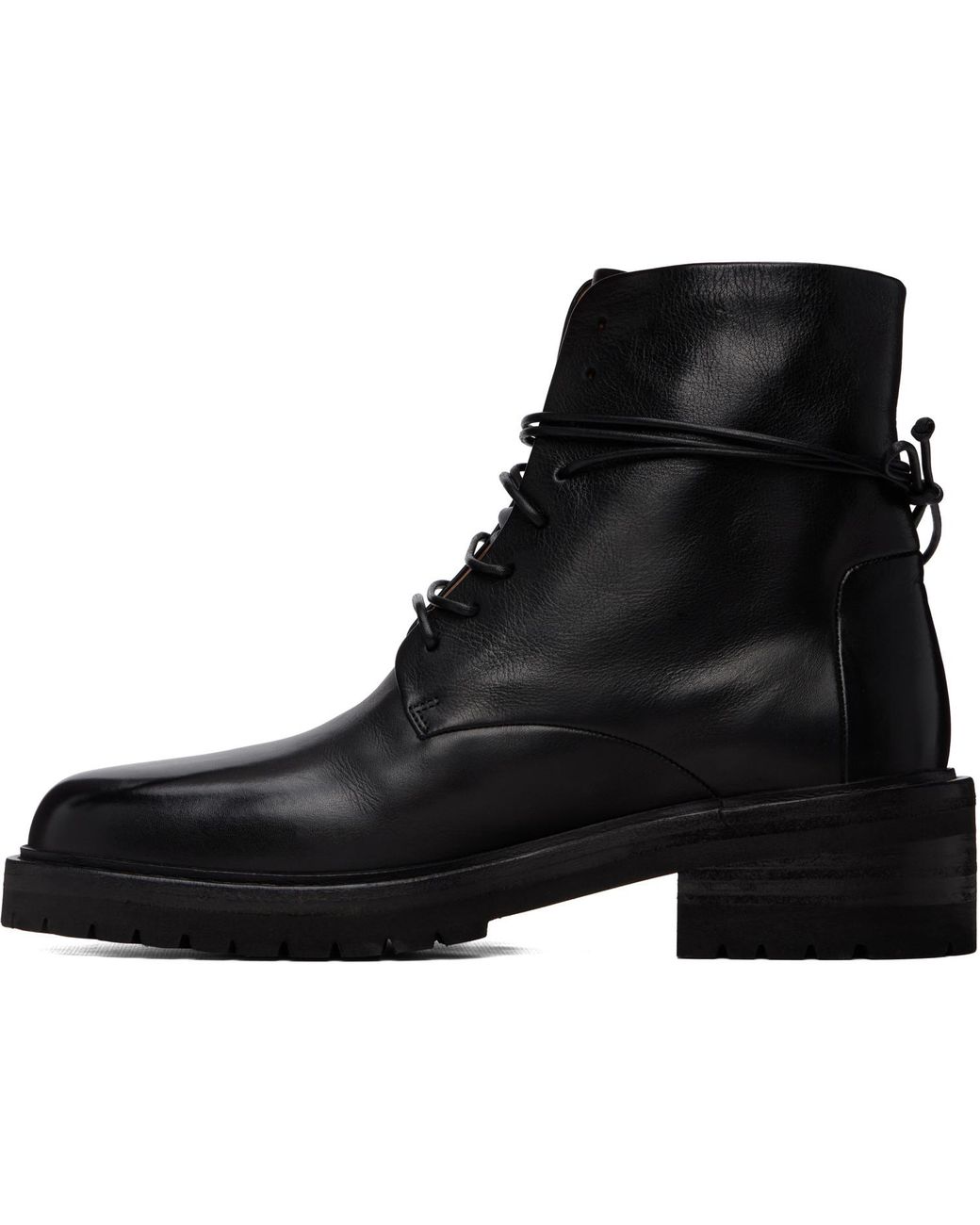 Marsèll Black Calzone Soft Pebbled Leather Boots for men