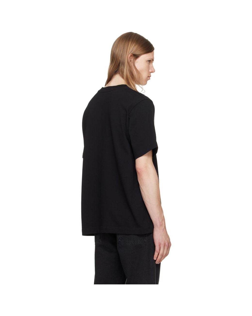 Casablanca Black Tennis Club Icon Pyramid Abduction Short Sleeve T‑Shirt for men