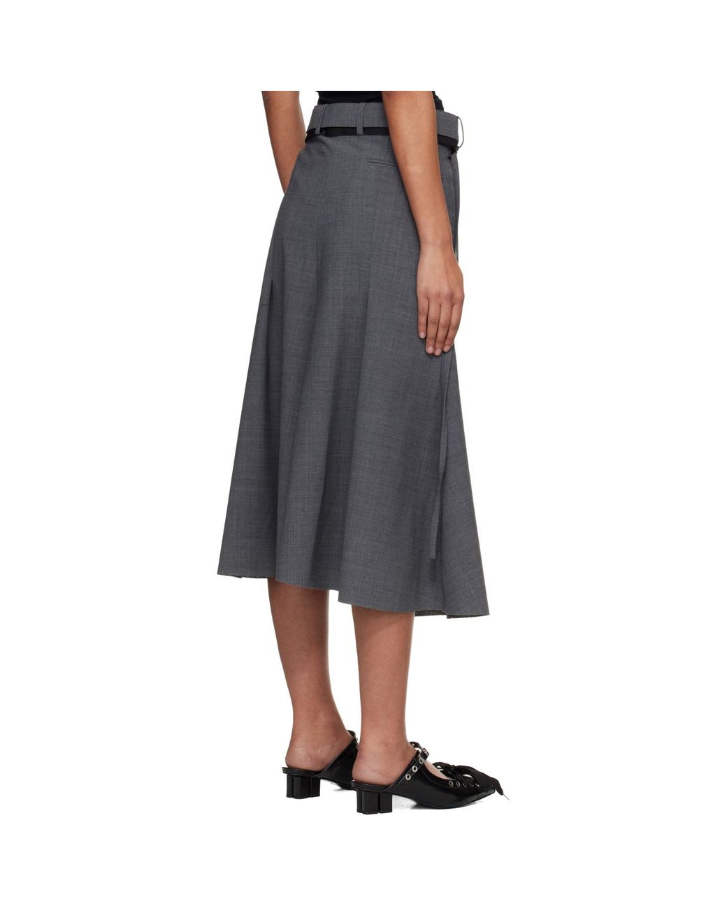 OTTOLINGER Black Strapped Business Midi Skirt