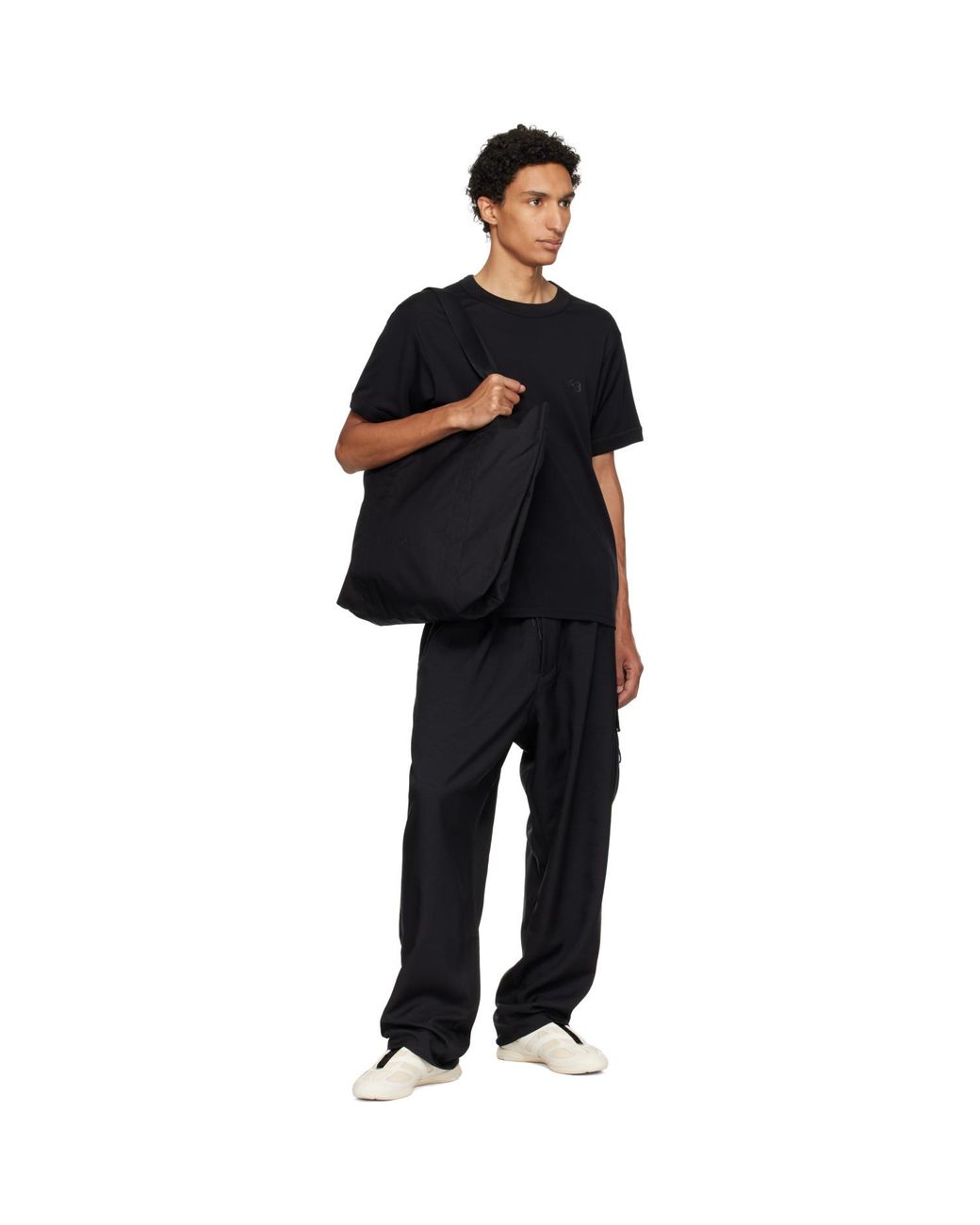 Y-3 Black Bonded-Logo Tote for men