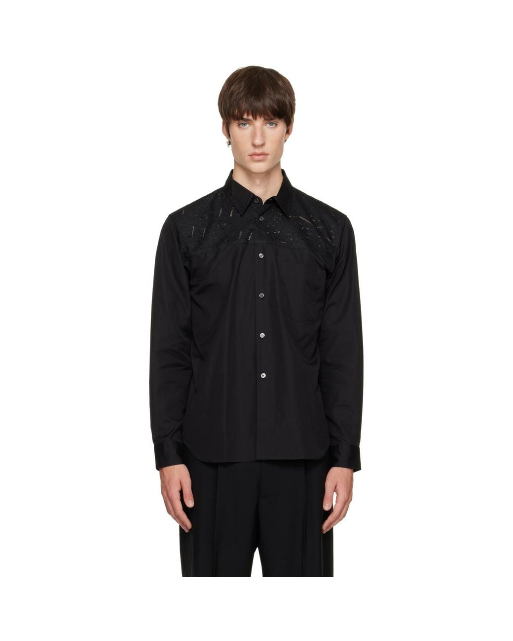 Comme des Garçons Black Lace Shirt for men