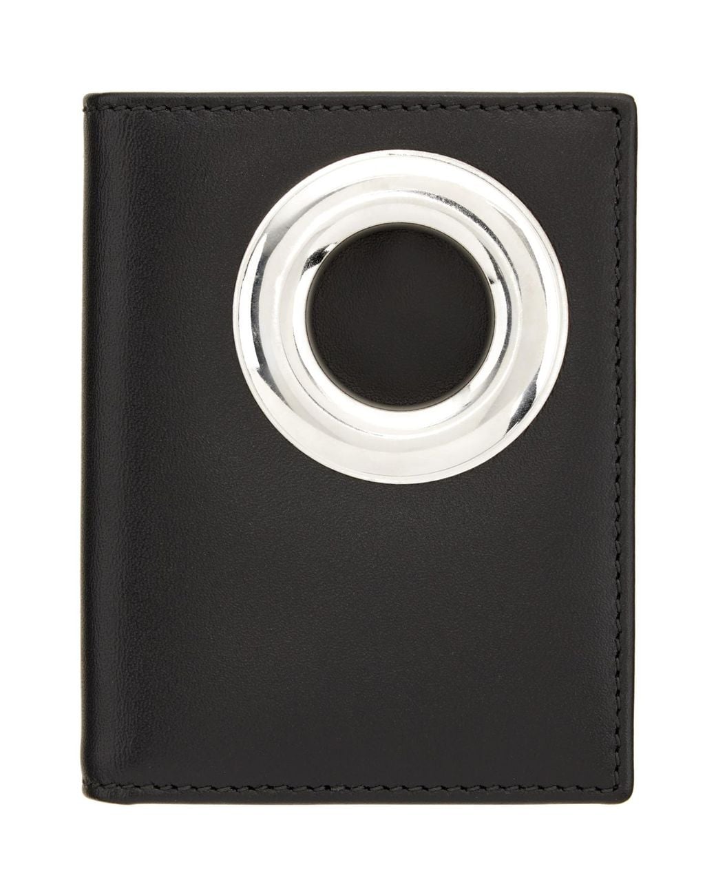 Comme des Garçons Black Eyelet Card Holder for men