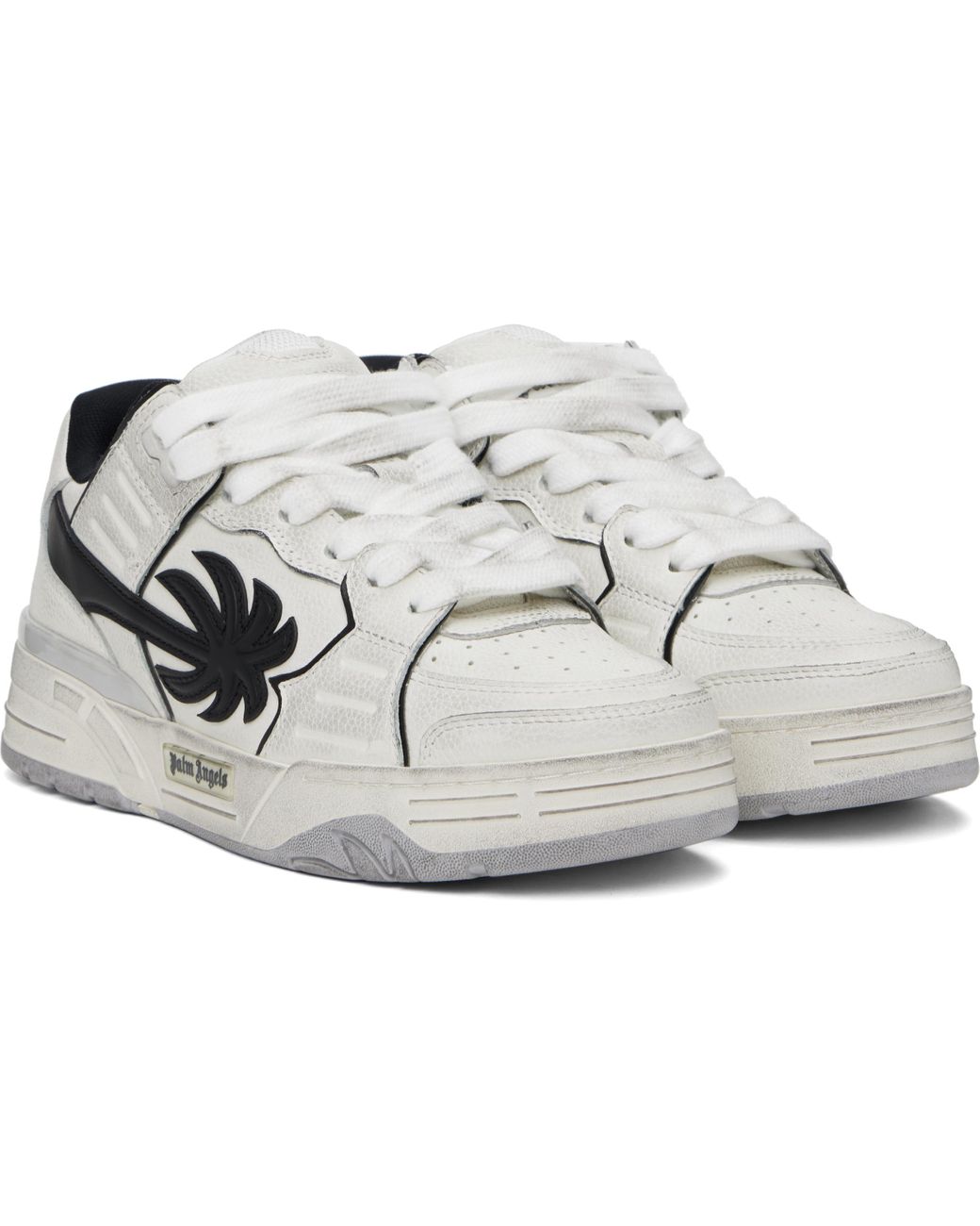 【関税＆送料込み】Palm Angels Venice Worn Out Sneakers VENICE WORN OUT SNEAKERS WHITE - CORAL R in WHITE - CORAL